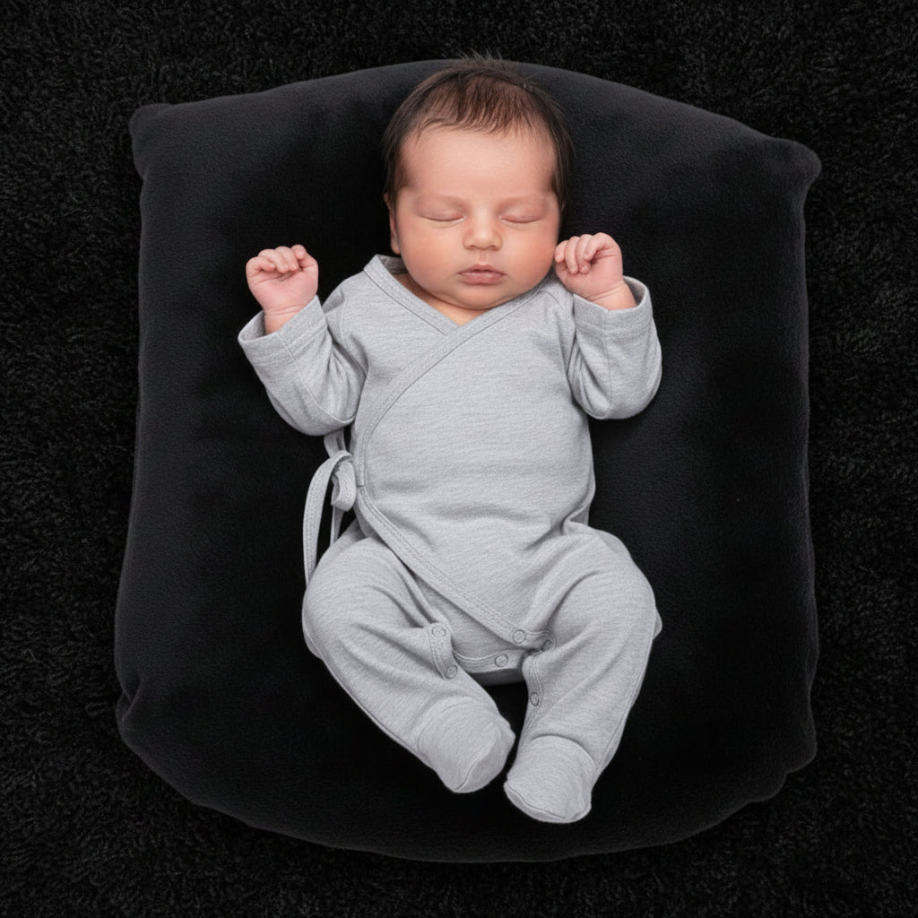 Newborn Bandage Knit Jumpsuit Unisex Baby Clothing White Gray