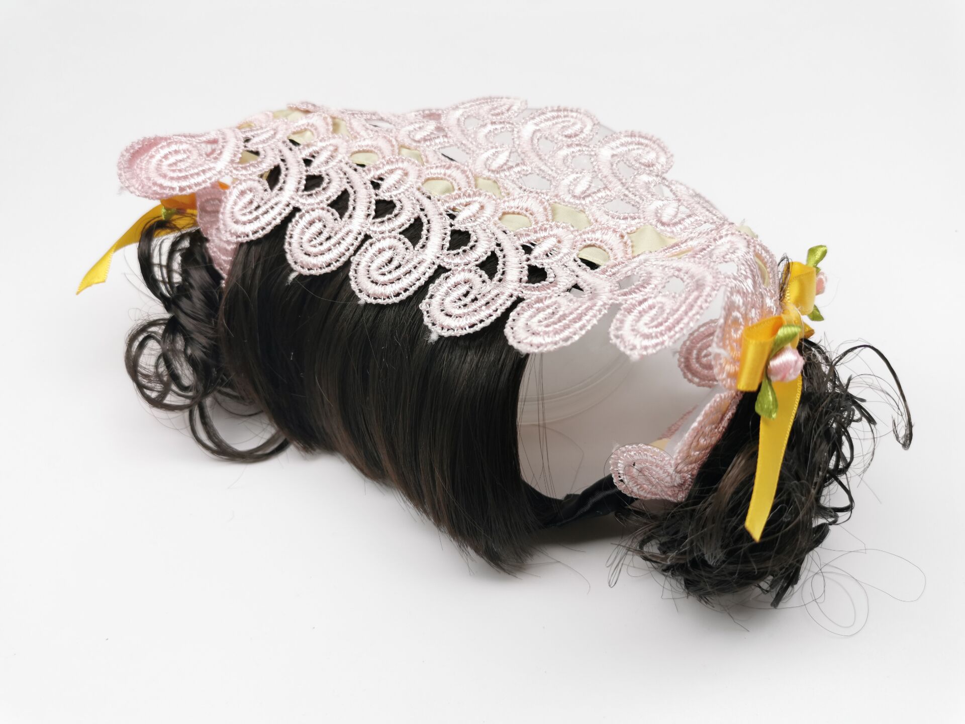 Newborn Baptism Cute Curly Hair Bundle Bangs Hair Ornament