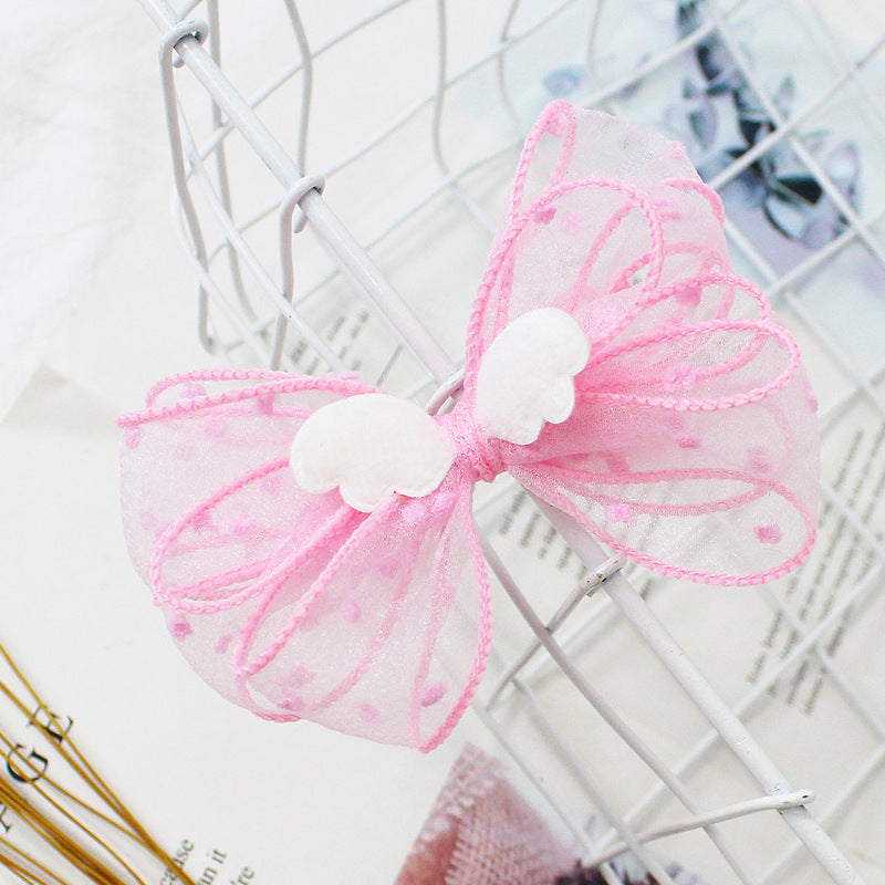 Children s Hairpin girl Little Angel Bow Hairpin