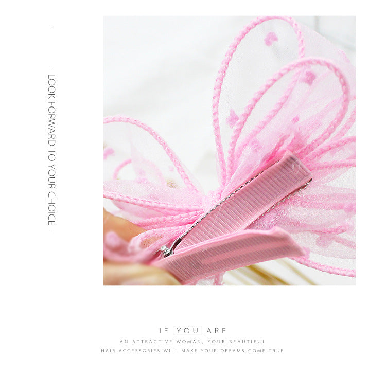 Children s Hairpin girl Little Angel Bow Hairpin