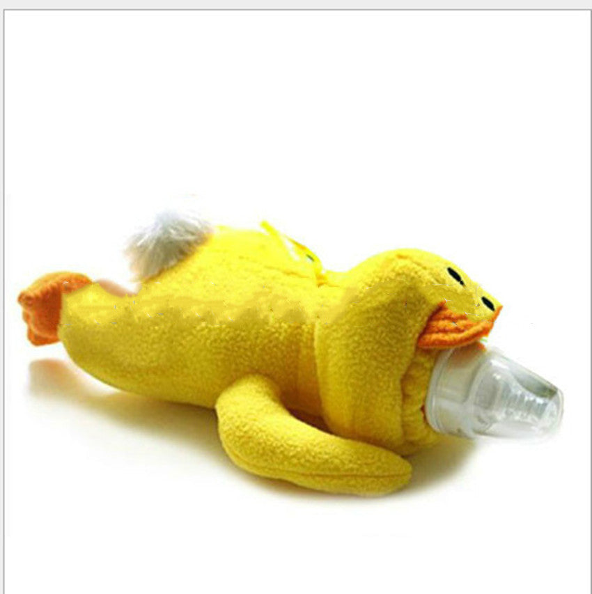 Plush Milk Bottle Cover Animal Model Duck Mother Baby Heat Preservation Product Feeding Artifact