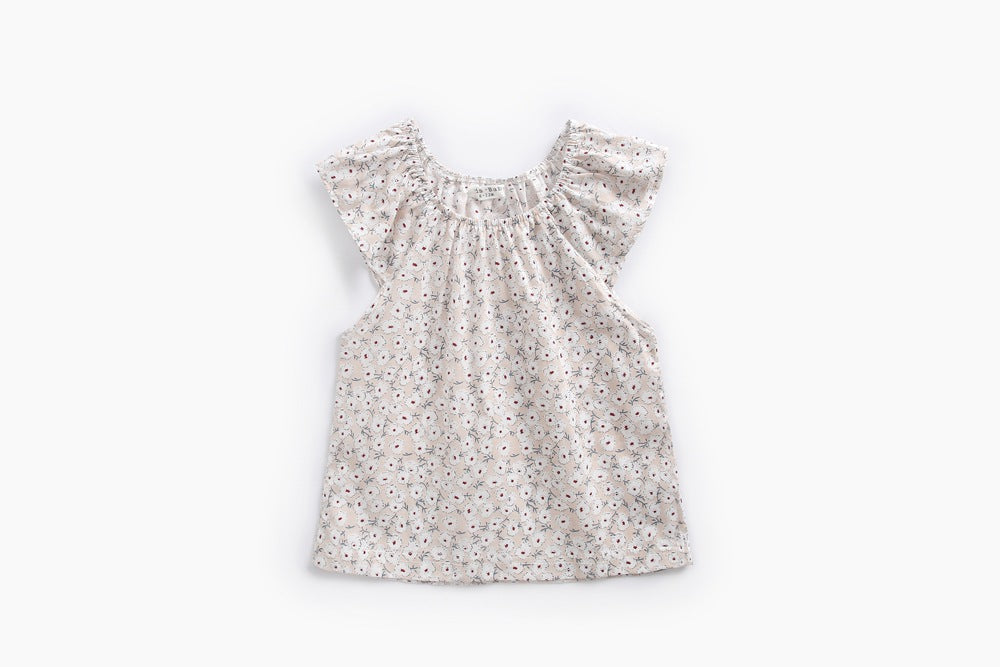 Newborn Children's Clothing Summer Ins Cotton PrintedTwo-Piece Floral T-Shirt Briefs Baby Suit