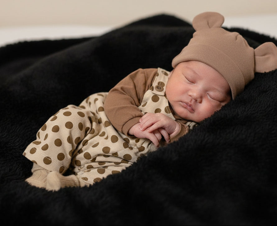 Newborn Baby Polka Dot Overalls Romper Romper