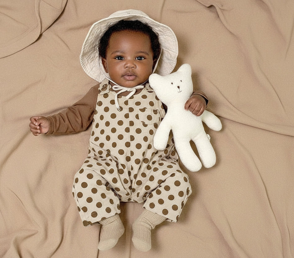 Newborn Baby Polka Dot Overalls Romper Romper