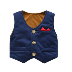 Spring New Childrens Suit Gentleman Wearing Bow Tie Baby Suit One-Year-Old