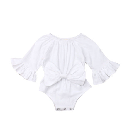 Newborn Baby Girl Ruffled Solid Color Sleeveless Backless Romper Jumpsuit Outfit Sunsuit