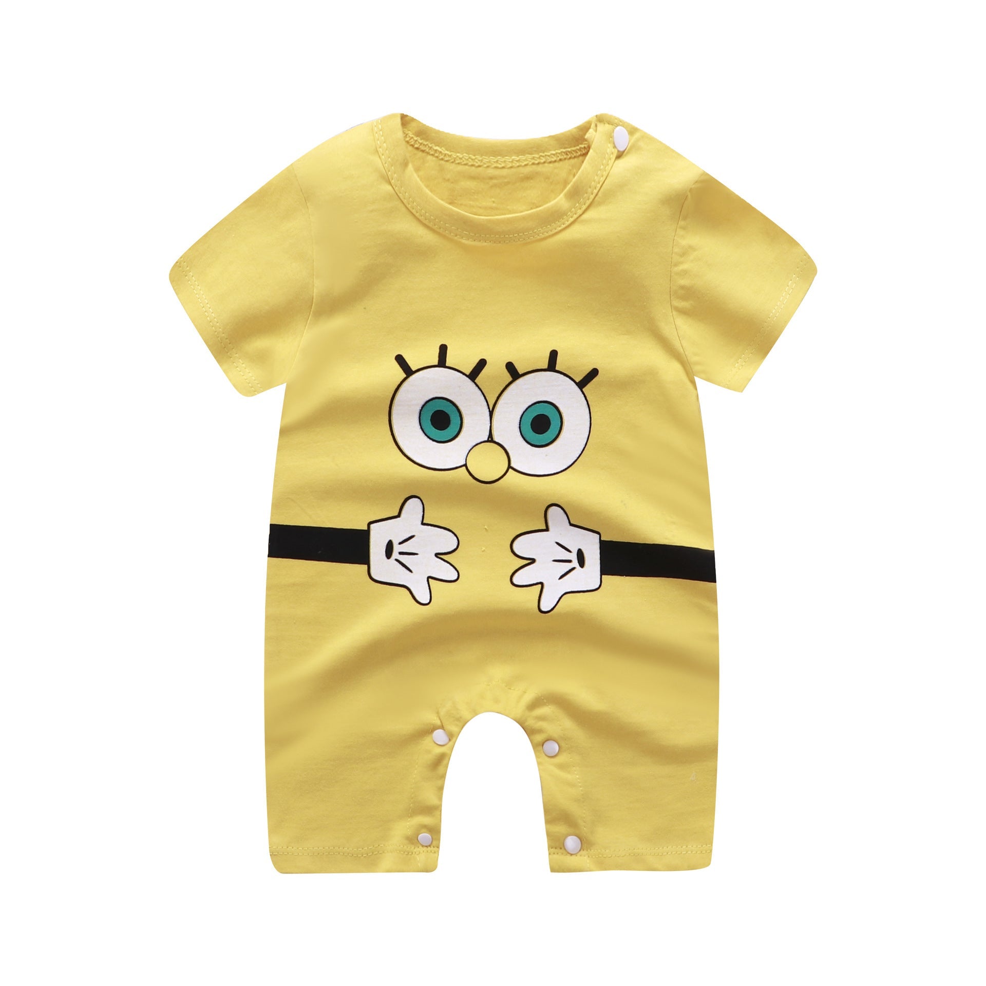Cotton Newborn Short-sleeved Sports Romper And Romper Jumpsuit