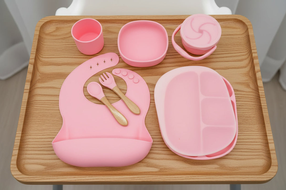 Children's Bowl Dinner Plate Spoon Fork Anti-drop Snack Cup Feeding Tableware Set