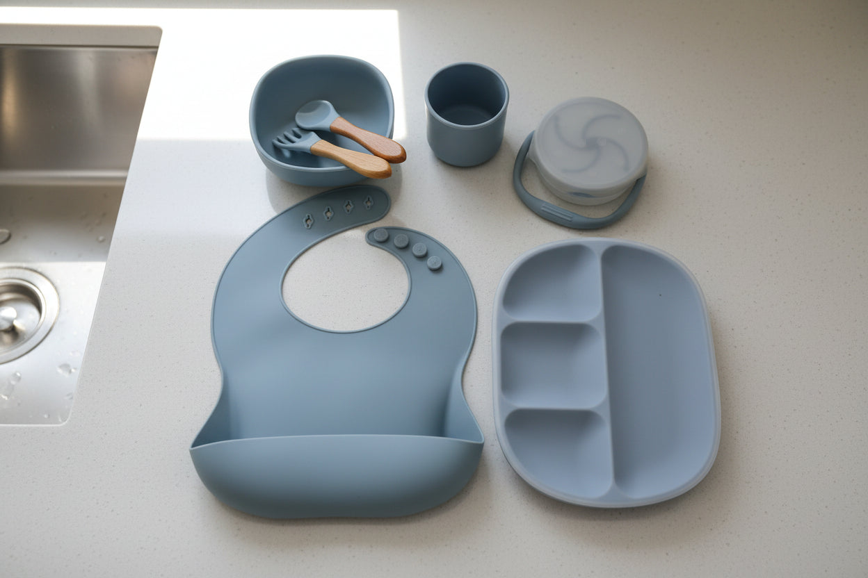 Children's Bowl Dinner Plate Spoon Fork Anti-drop Snack Cup Feeding Tableware Set