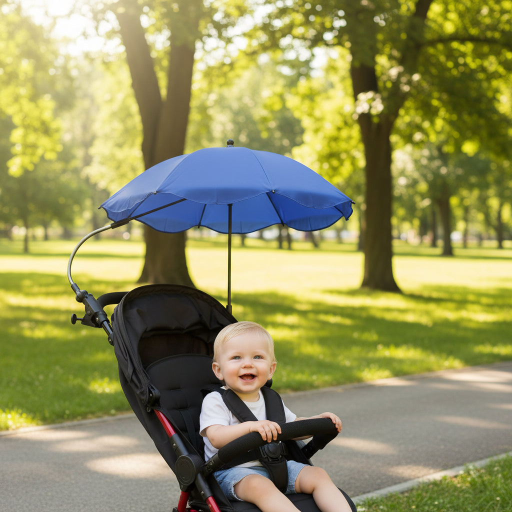 SunShield Stroller Umbrella Outdoor Sunshade - Vinyl UV And Rain Coverage