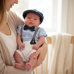Newborn Baby Boy Gentleman Suit Romper Romper Hat Dress Shirt Bow Tie Strap Photo Onesie