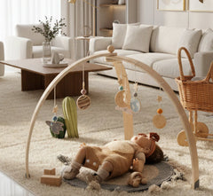 Triangle Rack Wooden Fitness Equipment Newborn Baby Crib Toy