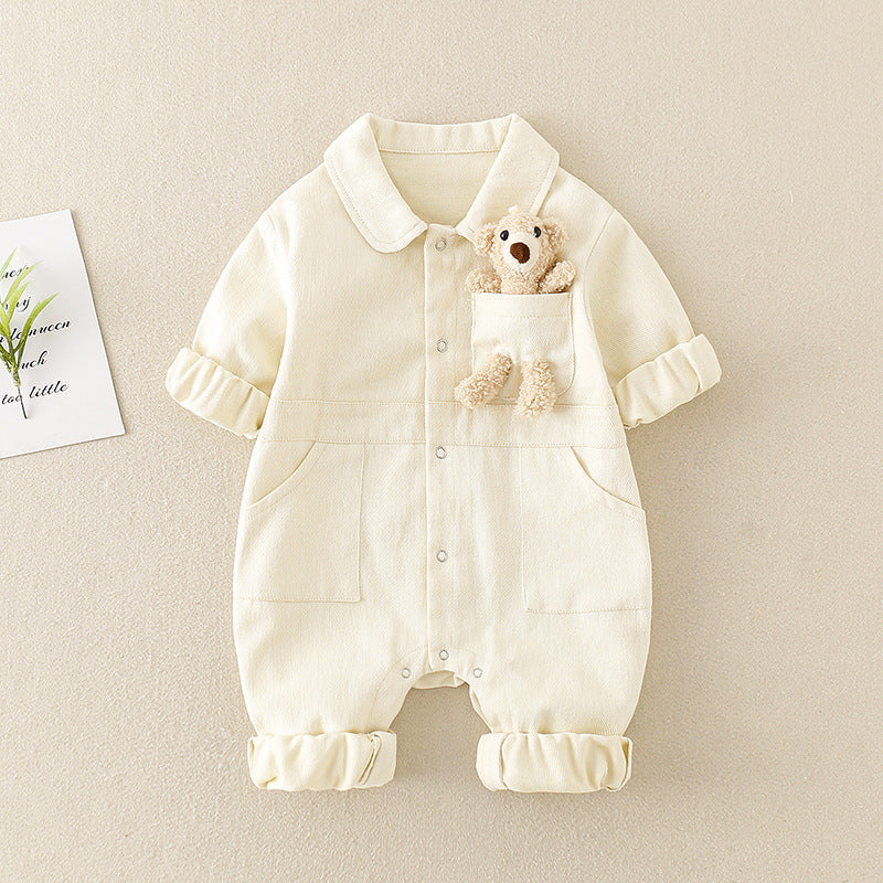 Clothes For Babies Autumn Clothes Newborn Denim Jumpsuit