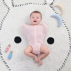 Bamboo Fiber Baby Anti-startle Sleeping Bag Newborn Leg Leakage Jumpsuit Surrender Style Baby Swaddling