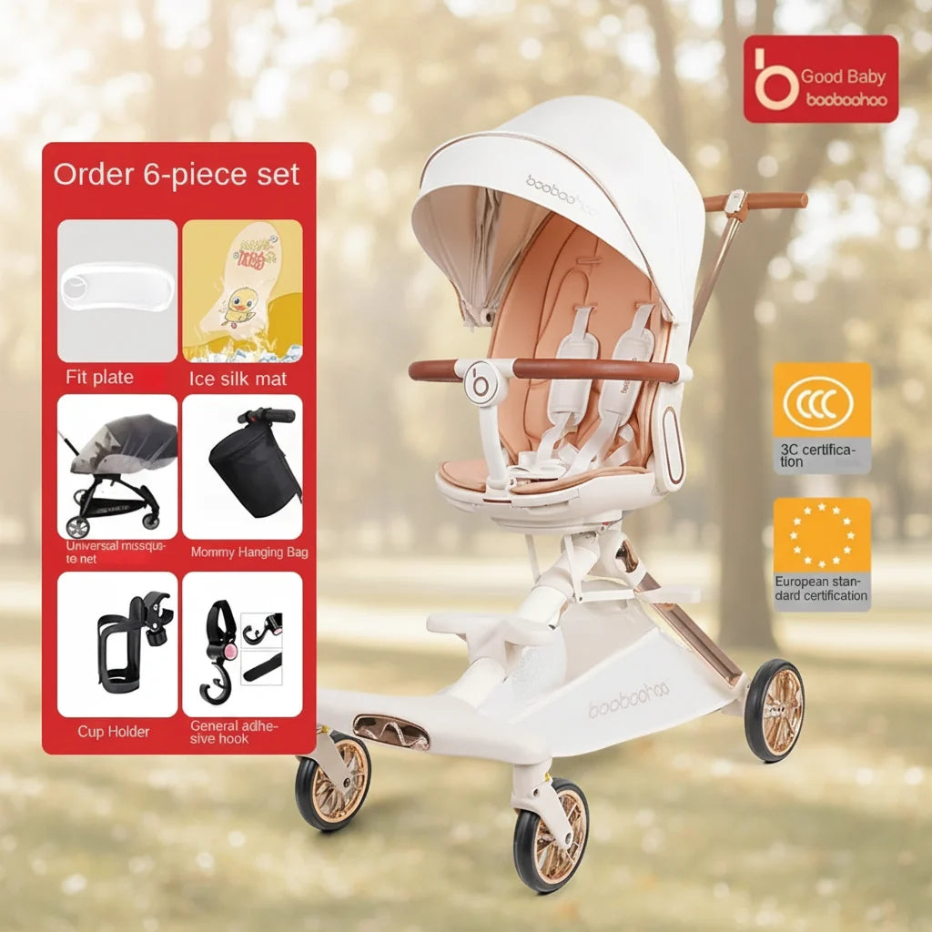 V16 Lightweight Baby Walker Stroller Two Way Seat Lie Down Folding Landscape