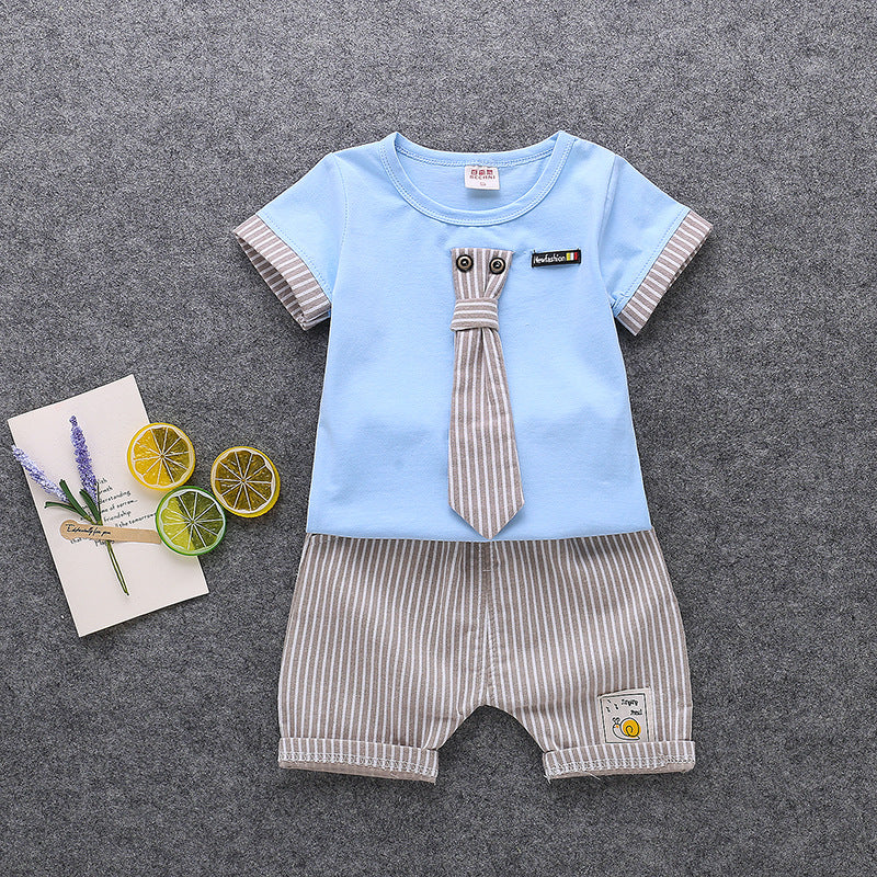 Children's Korean Summer Short-sleeved Two-piece Suit