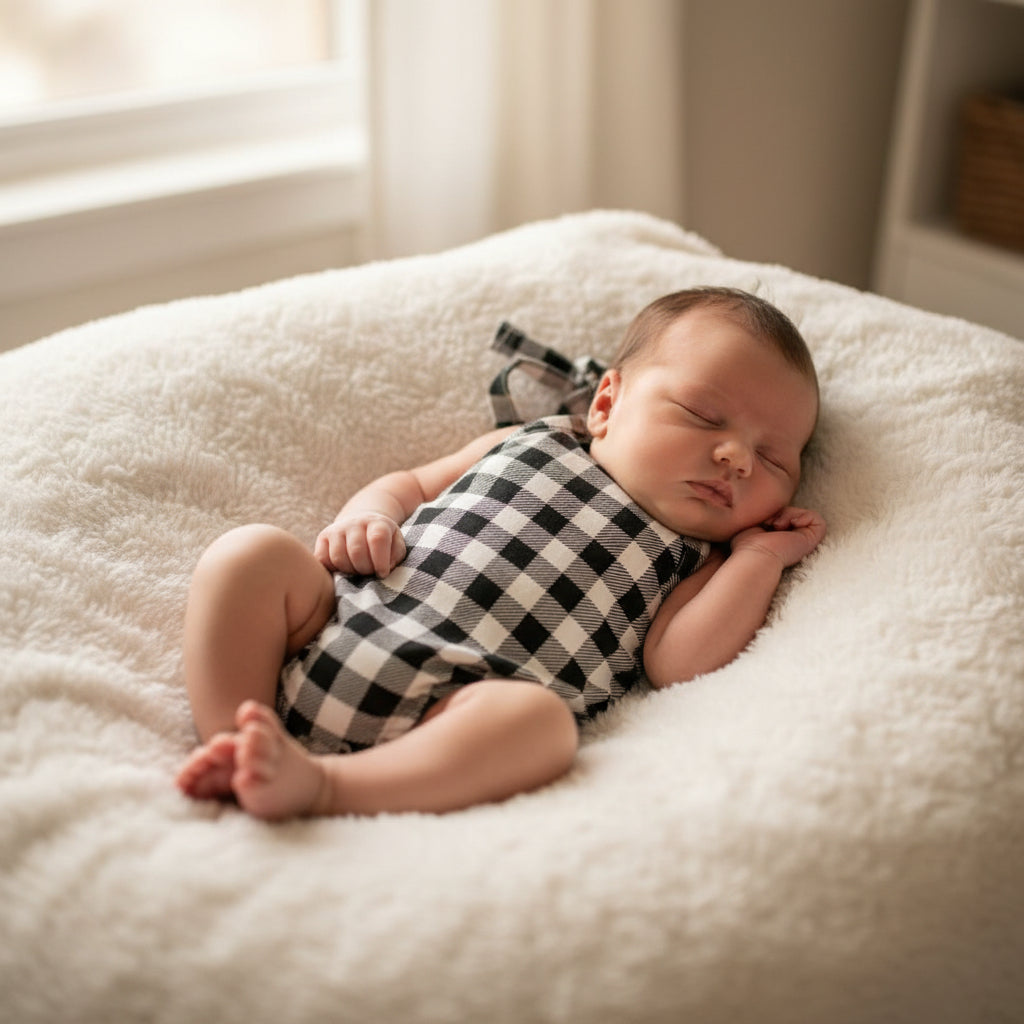 Baby/Kids' Bamboo Halter Romper | Bison Plaid