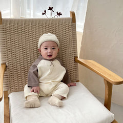 TinyBeam Newborn Comfortable Casual Jumpsuit - Soft Cotton Pullover