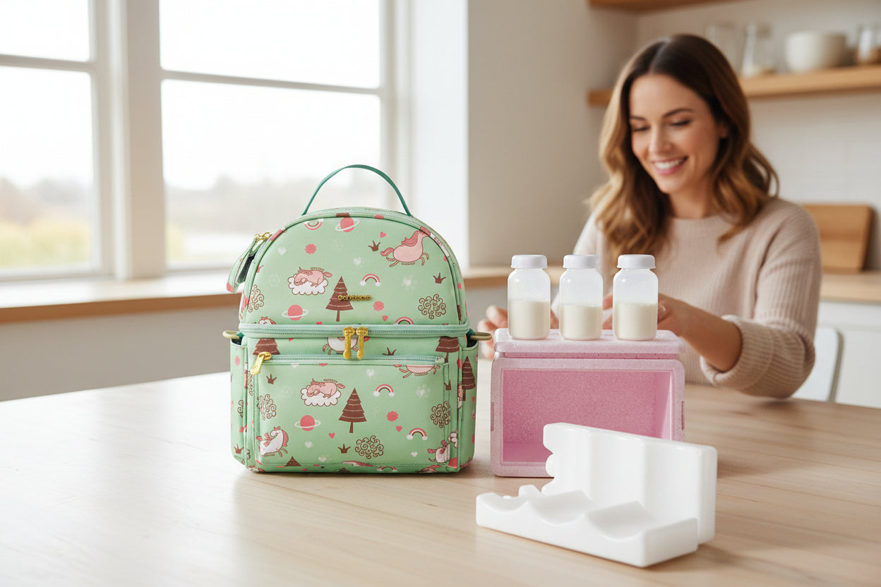Breastmilk Cooler Bag with Detachable Insulation Box Set