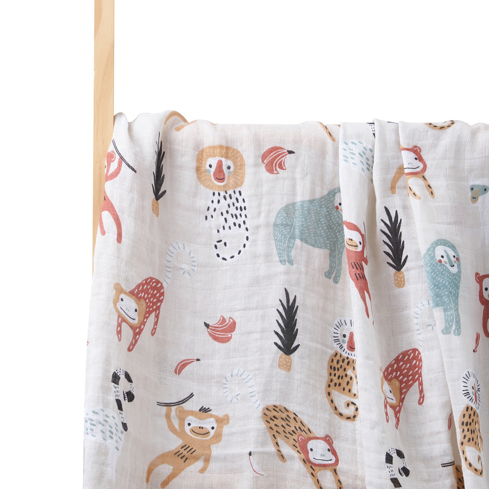Newborn Baby Swaddling Quilt Pure Cotton Gauze Bath Towel Swaddling Wrapping Towel