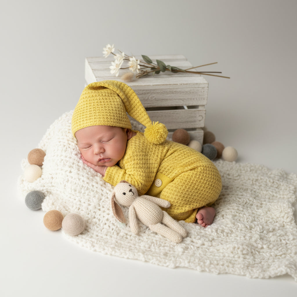 Newborn Photo Shoot Jumpsuit - Soft Spandex Comfort
