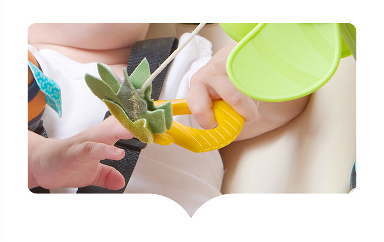 Plastic Early Education Baby Bed Toy Bell With Tactile Fabrics