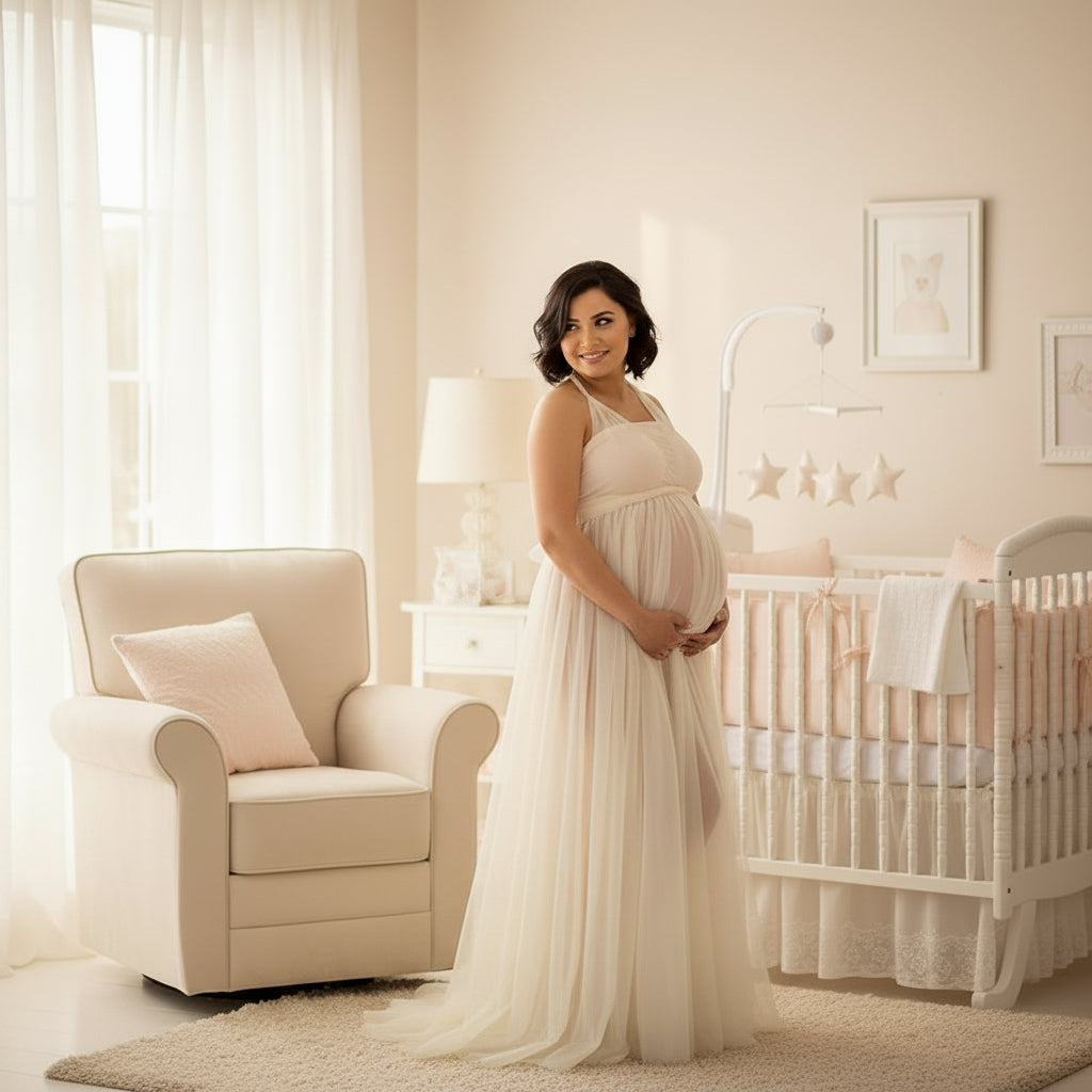 Net Gauze Bandage Maternity Mopping Dress