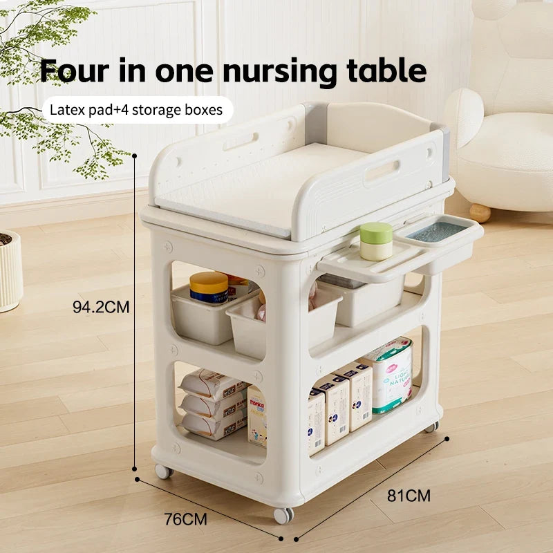 Modern Portable Baby Diaper Changing Table Indoor Playground Furniture With Dresser Plastic Nursery Home Care Center