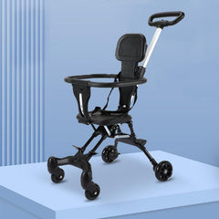 Foldable Baby Stroller With Four Wheels