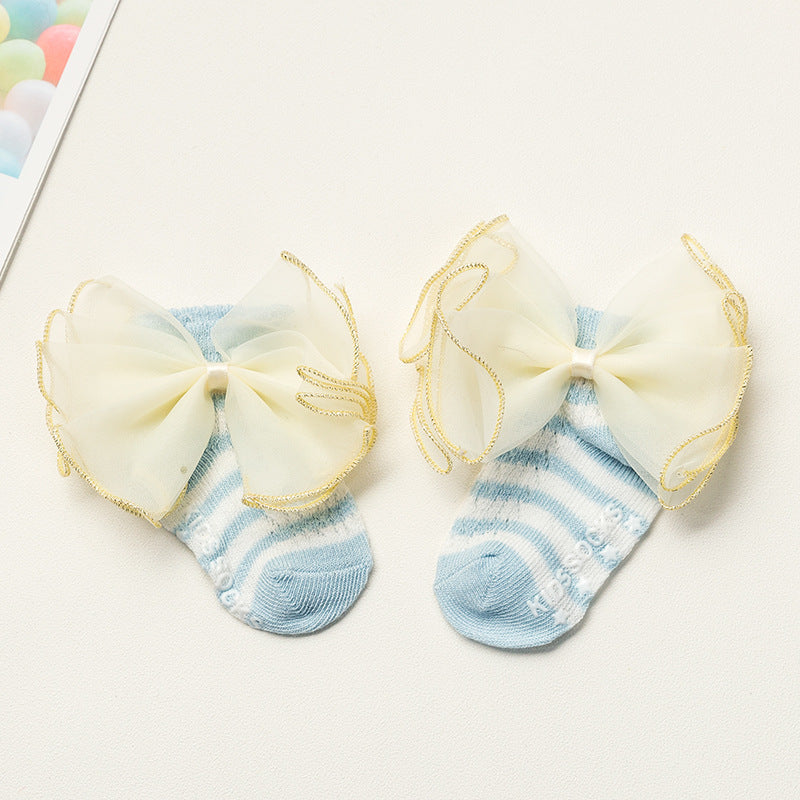 Summer Newborns 0-6-12 Months Bowknot Cotton Socks