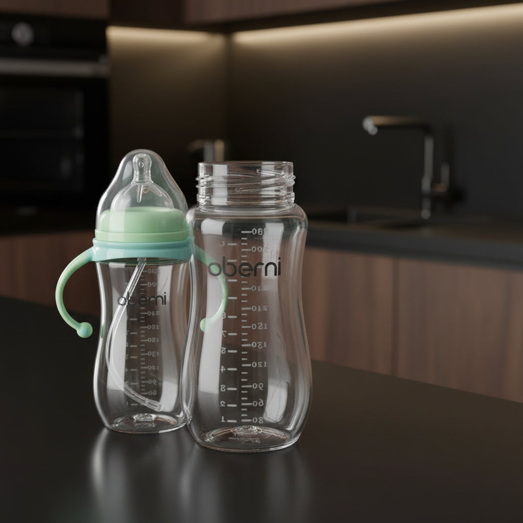 SafeSip Anti-Fall and Anti-Flatulence Feeding Bottle - Prevents Leaks