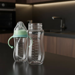 SafeSip Anti-Fall and Anti-Flatulence Feeding Bottle - Prevents Leaks