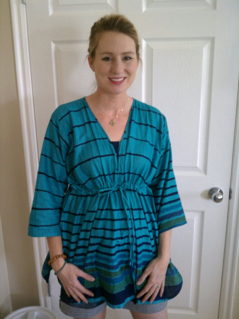 Teal Maternity Tunic - Nursing Shirt