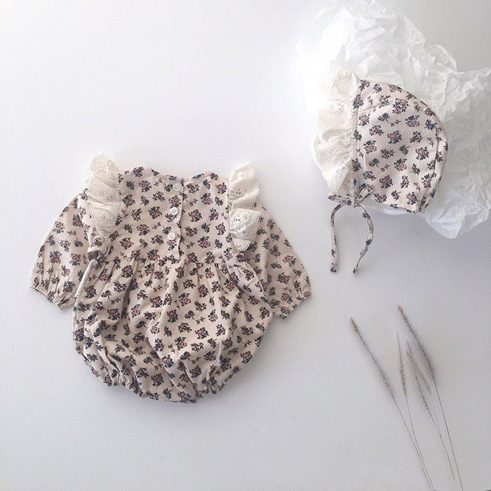 TinyNest Hooded Long Sleeve Newborn Romper - Soft Cotton Comfort