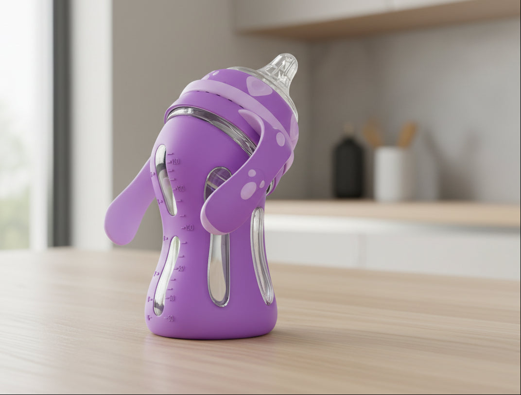 Glass Baby Bottle Straw Drop-resistant Water Drink Bottles for Baby Milk Bottle for a Child Newborn Baby Bottle