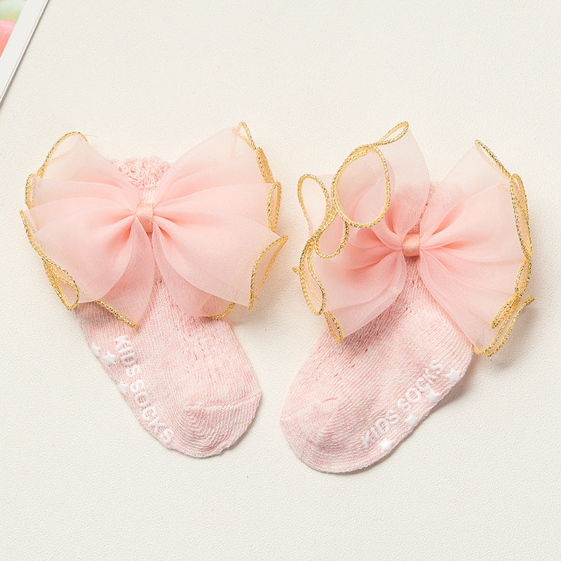 Summer Newborns 0-6-12 Months Bowknot Cotton Socks