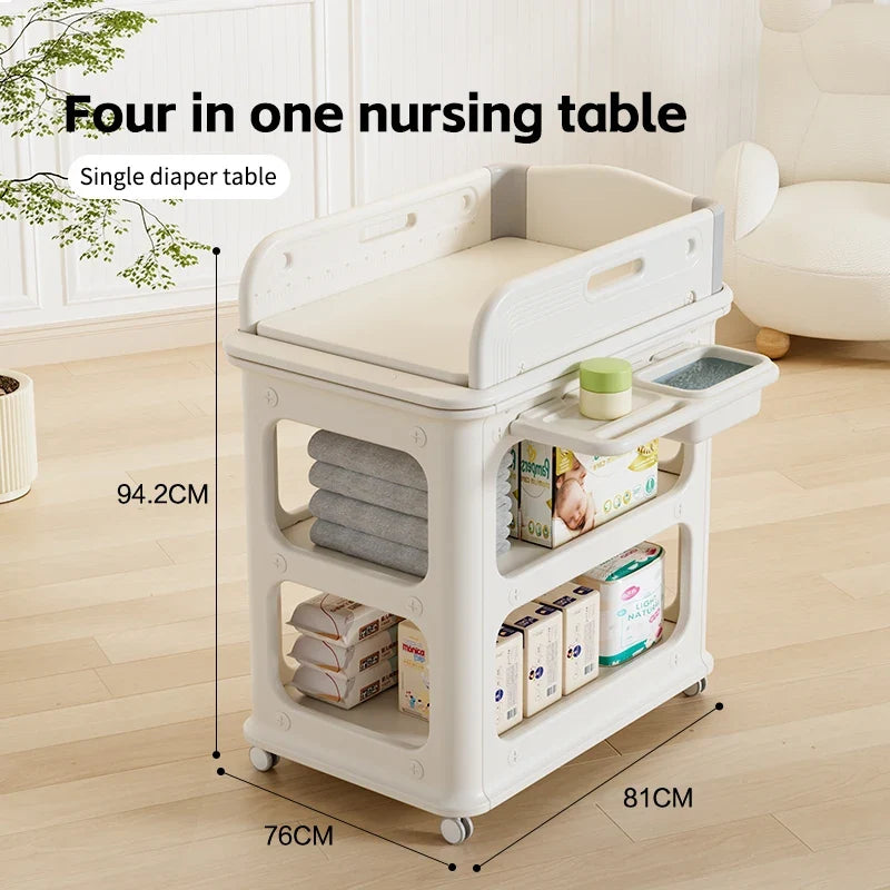 Modern Portable Baby Diaper Changing Table Indoor Playground Furniture With Dresser Plastic Nursery Home Care Center