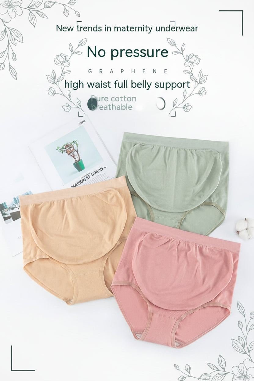 Thin Breathable Cotton Crotch Belly Support Postpartum Pregnant Women Seamless Underwear