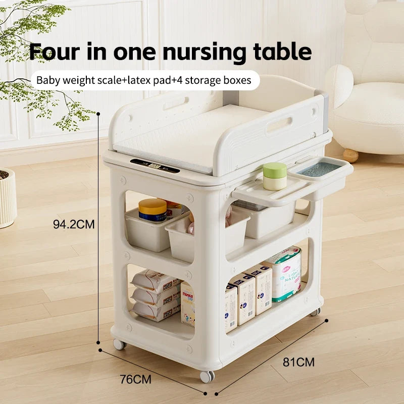 Modern Portable Baby Diaper Changing Table Indoor Playground Furniture With Dresser Plastic Nursery Home Care Center