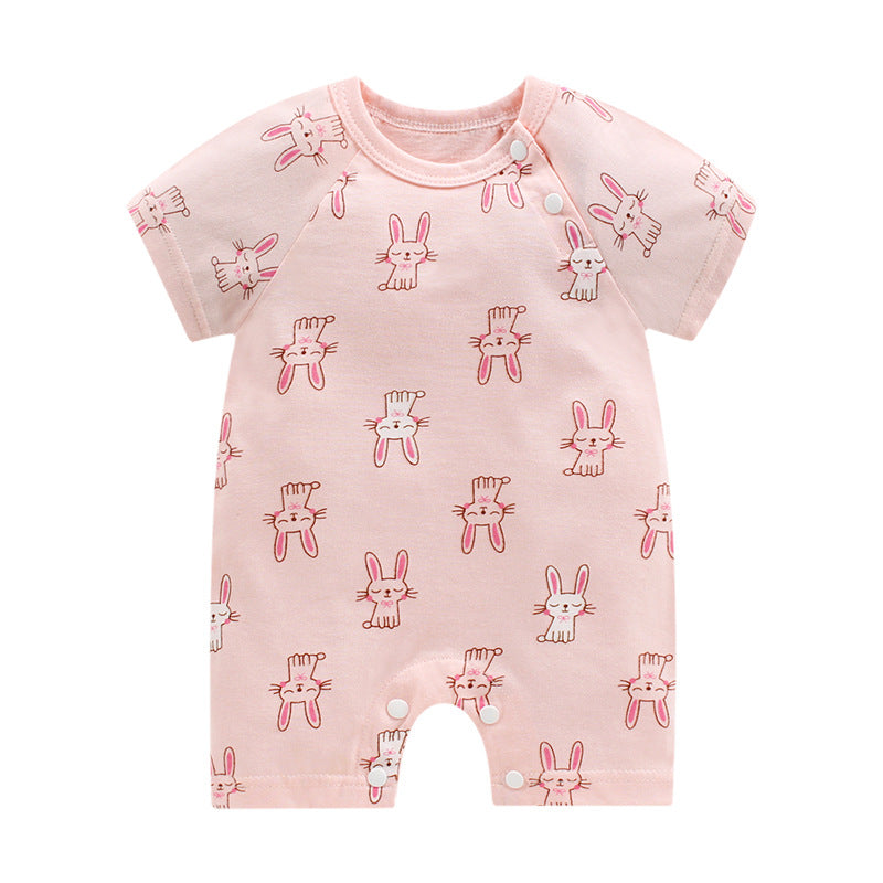 New Summer Baby''s One-piece Clothes Harbin Clothes Newborn Baby Cotton Short Sleeve thin  Crotch Crawling Clothes Wholesale