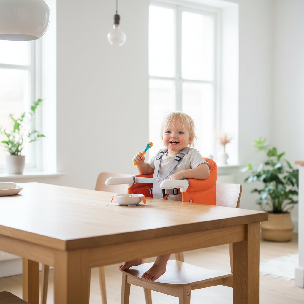 Portable Foldable Baby High Chair Aluminum Frame Hook On Limited Edition