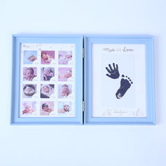 Newborn hand and foot print mud