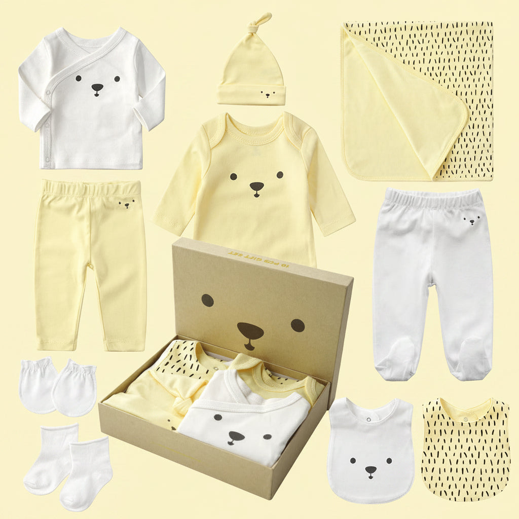 Maternal and Baby Supplies Full Moon Baby Baby Clothes Cotton Ten-piece Suit