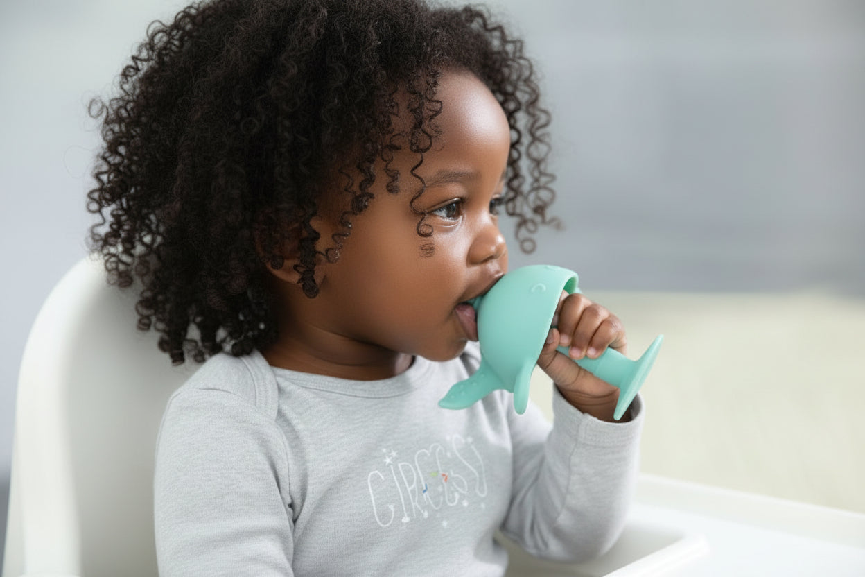 Baby teething toy whale molar teether toy