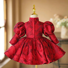 Girl's Fashion Birthday Baptism Princess Ball Gown Children's Host Piano Performance Wedding Dress y1440