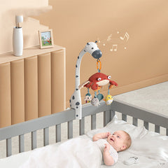 Newborn Sleeping Projection Plush Crab Pendant Music Rotation Soothing Bedside Bell