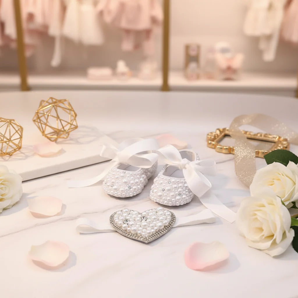 Dollbling Love Heart Baby Shoes And Headband Set Limited