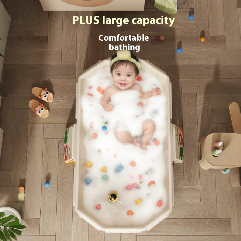 Children's Folding Baby Sitting Lying Newborn Integrated Bathtub