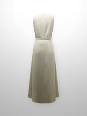 Stitched Down Pleated Jumper-Cream