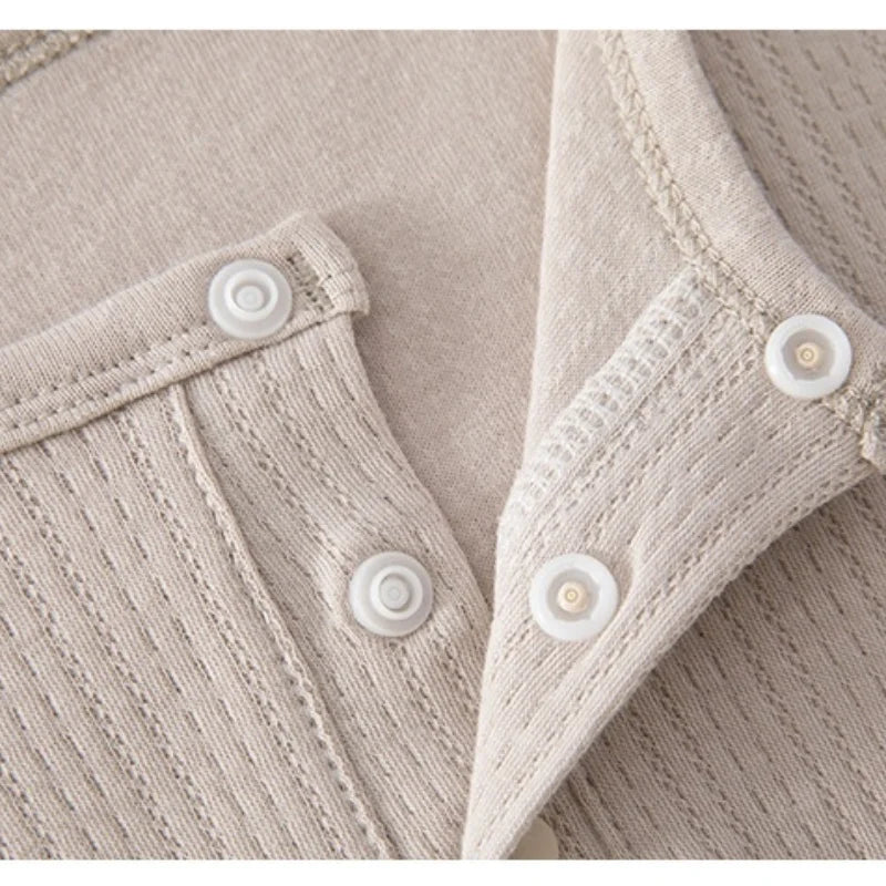 Spring 0-3Y Baby Girls Boys Cotton Pajamas Sets Ribbed Long Sleeve Sleepwear 2pcs Outfits Newborn Nightwear Soft Loungewear